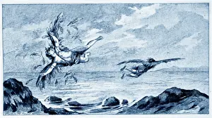 Drowned: Representation of the legend of Daedalus and Icarus