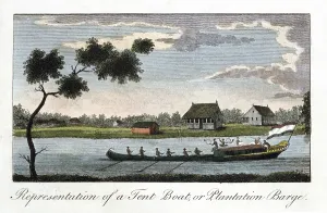 1813: Representation of a Tent Boat, or Plantation Barge