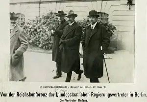 Bundesrat: Representatives from Baden at the Imperial Conference, 1918