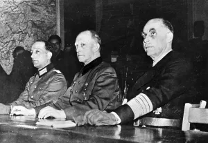 Decline: Representatives of the Wehrmacht surrender in Reims, Kar