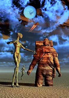 Anthropomorphic: A reptoid alien using telepathy to communicate