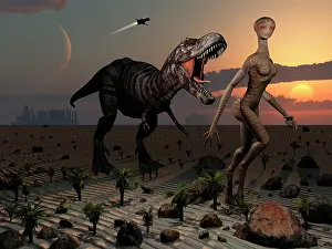 Howling: Reptoids tame dinosaurs using telepathy