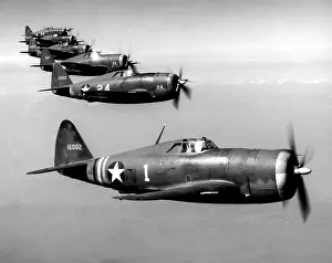 Thunderbolts: Republic P-47 Thunderbolts, circa 1943. ?