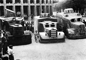 Mostly: Republican armored vehicles in Zaragoza, 1936