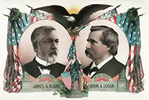 Diplomatic: Two Republican candidates, James G. Blaine and John A. Logan