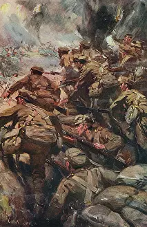 Cuneo: Repulsing a frontal attack, WWI by Cyrus Cuneo