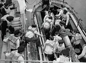 Stratheden: Rescue exercise on the steamer Stratheden