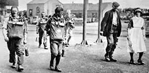 Gresford: Rescue workers on the way to the rest hut, Gresford Colliery