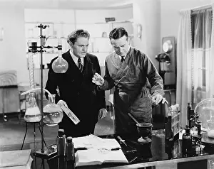 Liquids: Research scientist in the laboratory