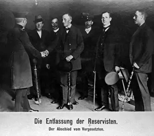 Dismissed: Reservists on their discharge, 1913