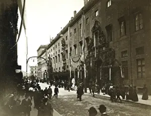 Festively: Residenzstrasse in Muniche, 1906