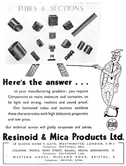 Mica: Resinoid & Mica Product. Plastic Components