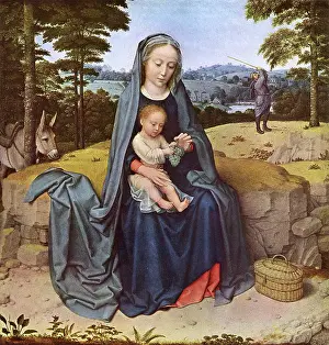 Chestnuts: Rest on the Flight into Egypt by Gerard David (c.1460-1523)