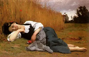 Bouguereau: Rest in Harvest, by Bouguereau