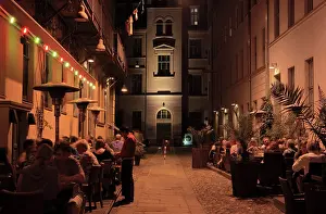 Oranienburgerstrasse: Restaurant terraces, Berlin, Germany