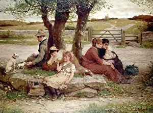 Boughton: A Resting Place ' family under a tree