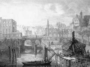 Rathaus: Results of the Great Fire in Hamburg, Germany
