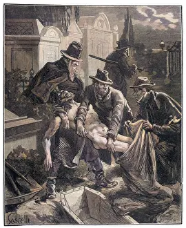 Snatching: Resurrectionists robbing graveyards for bodies