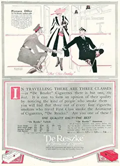 Reszke: De Reszke Advertisement First Class Smoking