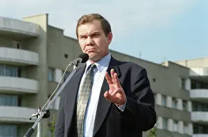 Barnaul: Retired General Lebed visits Altai Territory, 1996