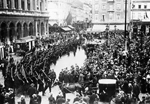 Retreats: Retreat of the Brussels citizen guard, 1914