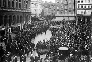 Pferd: Retreat of the Brussels citizen guard, 1914