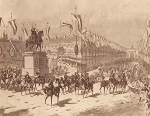 Ludwigstrasse: Return of the Bavarian troops after the Franco-Prussian War