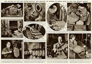 Peacetime: Return of the hot water bottles 1946