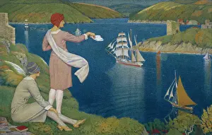 Southall: The Return – view over bay with sailing ships