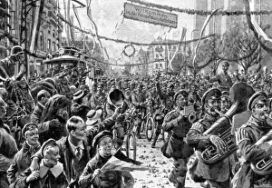 Armistice: Returning soldiers in Cologne, 1918