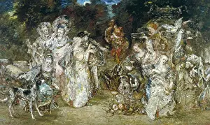 Valois: Reunion in a park at the time of the Valois