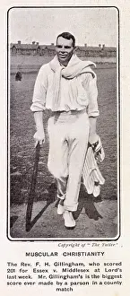 Gillingham: Reverend Frank Gillingham walking back to the pavilion
