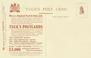Oilette: The reverse of a Raphael Tuck & Sons postcard