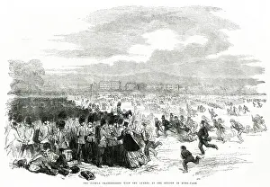 Fraternising: Review of the guards returning from the Crimea, Hyde Park