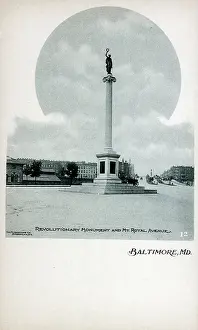 Baltimore: Revolutionary Monument and Mount Royal Avenue, Baltimore