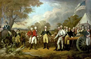 Colonies: Revolutionary War Painting showing the surrender