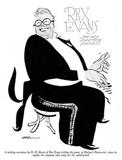 Kettners: Rex Evans playing the piano at Kettner's