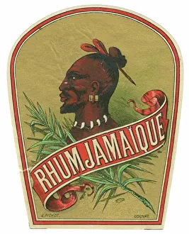 Rhum: Rhum Jamaique label by E Pichot