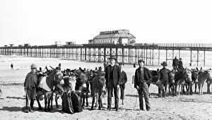 Rhyl: Rhyl donkeys on the beach and pier