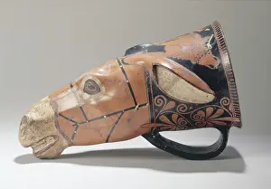 Unicorn: Rhyton with a bridled donkey