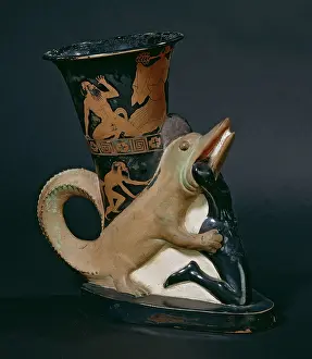 Devour: Rhyton with the head of a black man
