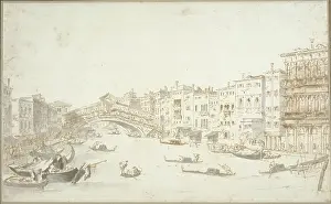 Guardi: The Rialto bridge, Venice, Italy
