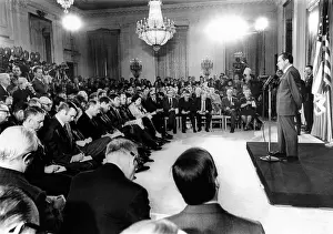 Optimistically: Richard Nixon's first press conference as ?