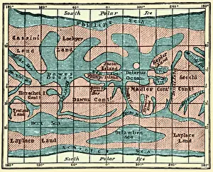 Proctor: Richard Proctor Mars Map, 1860s