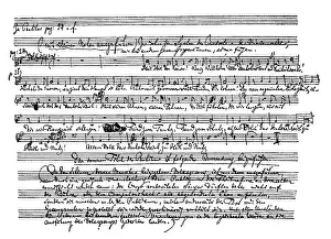 Scriptures: Richard Wagner, sheet of the score of the Imperial March