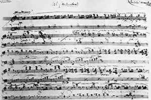 Scriptures: Richard Wagner, sheet of the score of the opera Tannhauser
