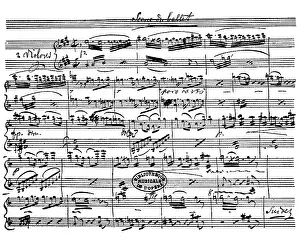 Scriptures: Richard Wagner, sheet of the score of the opera Tannhauser