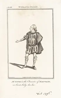John Bell: Richard Yates as Malvolio in Twelfth Night, 1751