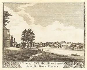 William Thornton: Richmond in Surrey from the River Thames, 18th century