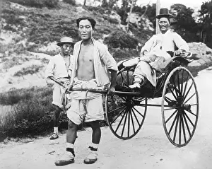 Rickshaw: Rickshaw driver in Korea, 1928